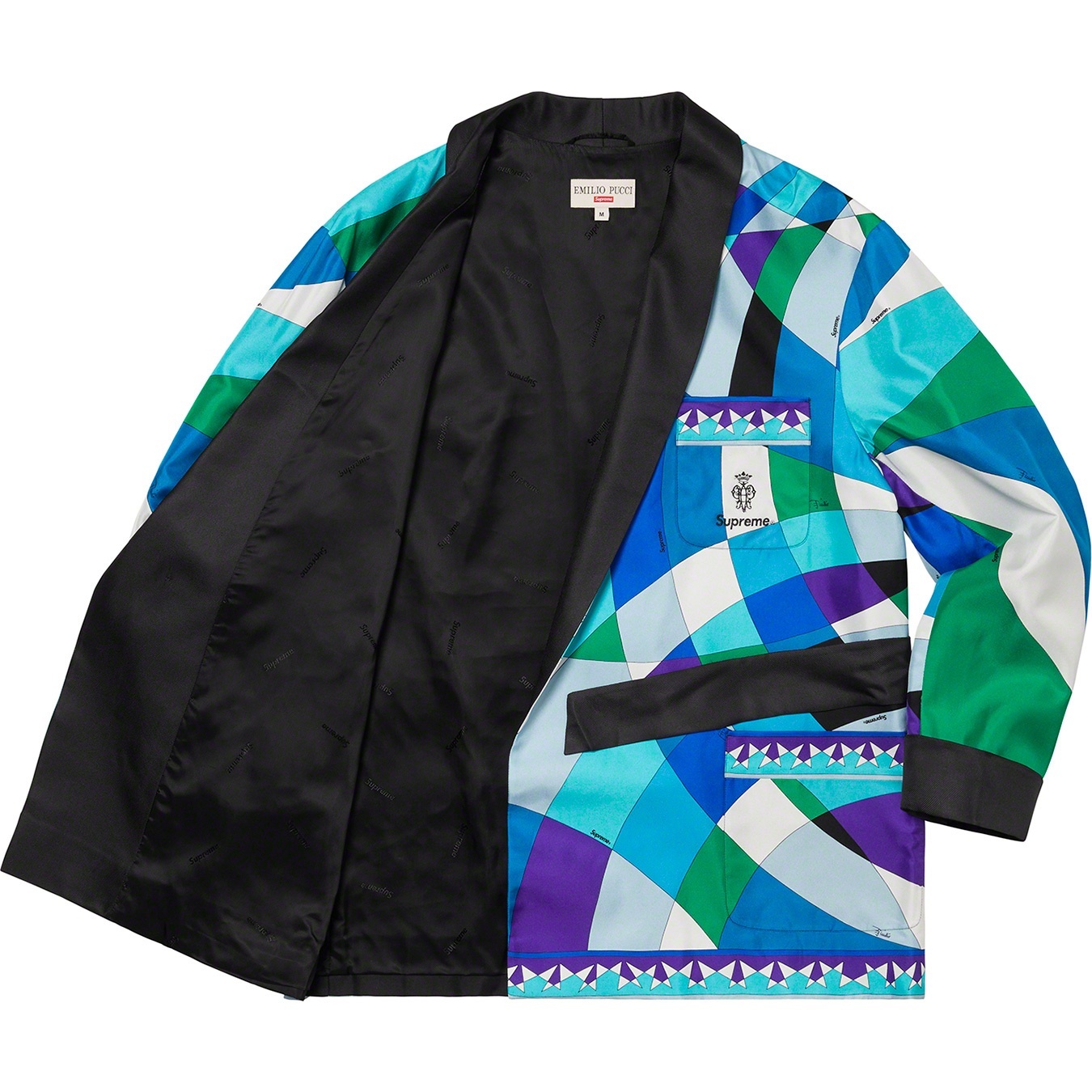 Supreme®/Emilio Pucci® Silk Smoking Jacket view 3